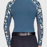 Kastel Denmark Sailor Blue French Tulip Raglan Long Sleeve 1/4 Zip Sun Shirt - Kastel Denmark - Equiluxe Tack