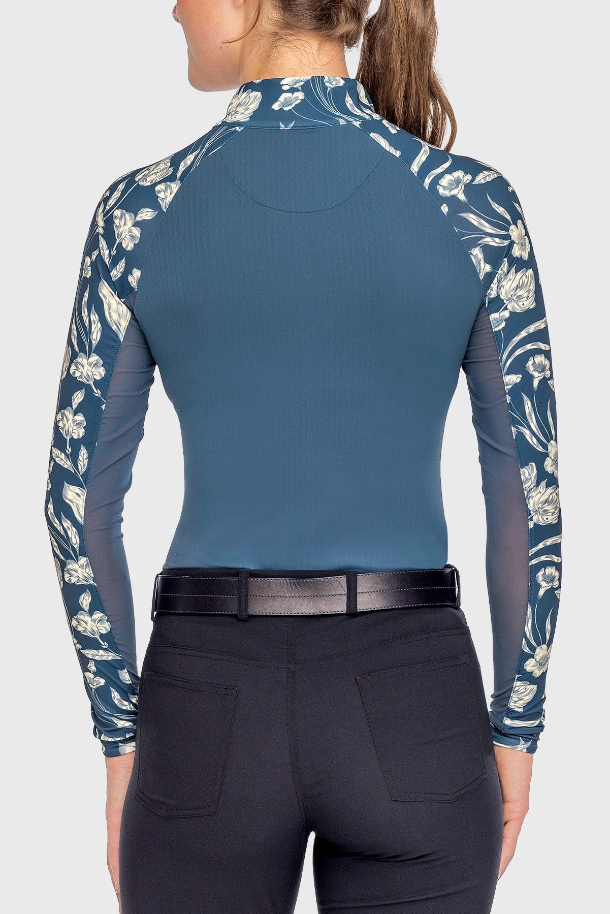 Kastel Denmark Sailor Blue French Tulip Raglan Long Sleeve 1/4 Zip Sun Shirt - Kastel Denmark - Equiluxe Tack