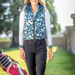 Kastel Denmark Sailor Blue French Tulip Reversible Puffer Vest w/Sailor Blue Reverse - Kastel Denmark - Equiluxe Tack