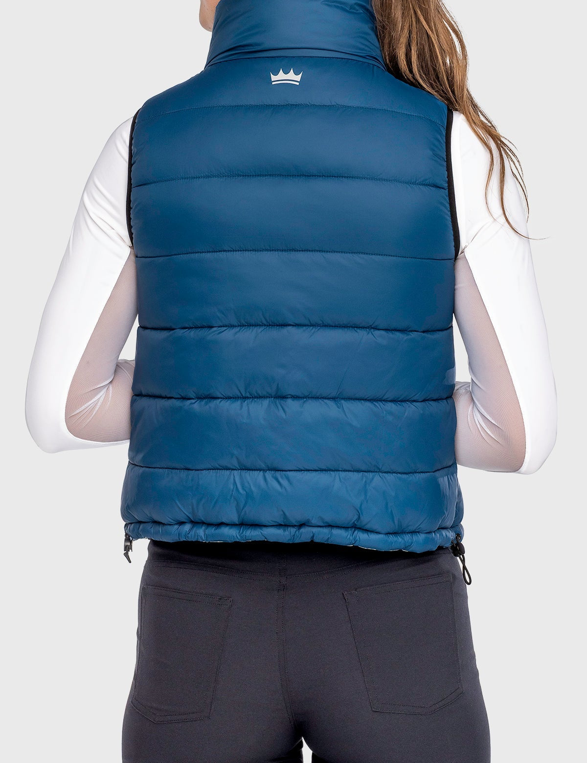 Kastel Denmark Sailor Blue French Tulip Reversible Puffer Vest w/Sailor Blue Reverse - Kastel Denmark - Equiluxe Tack