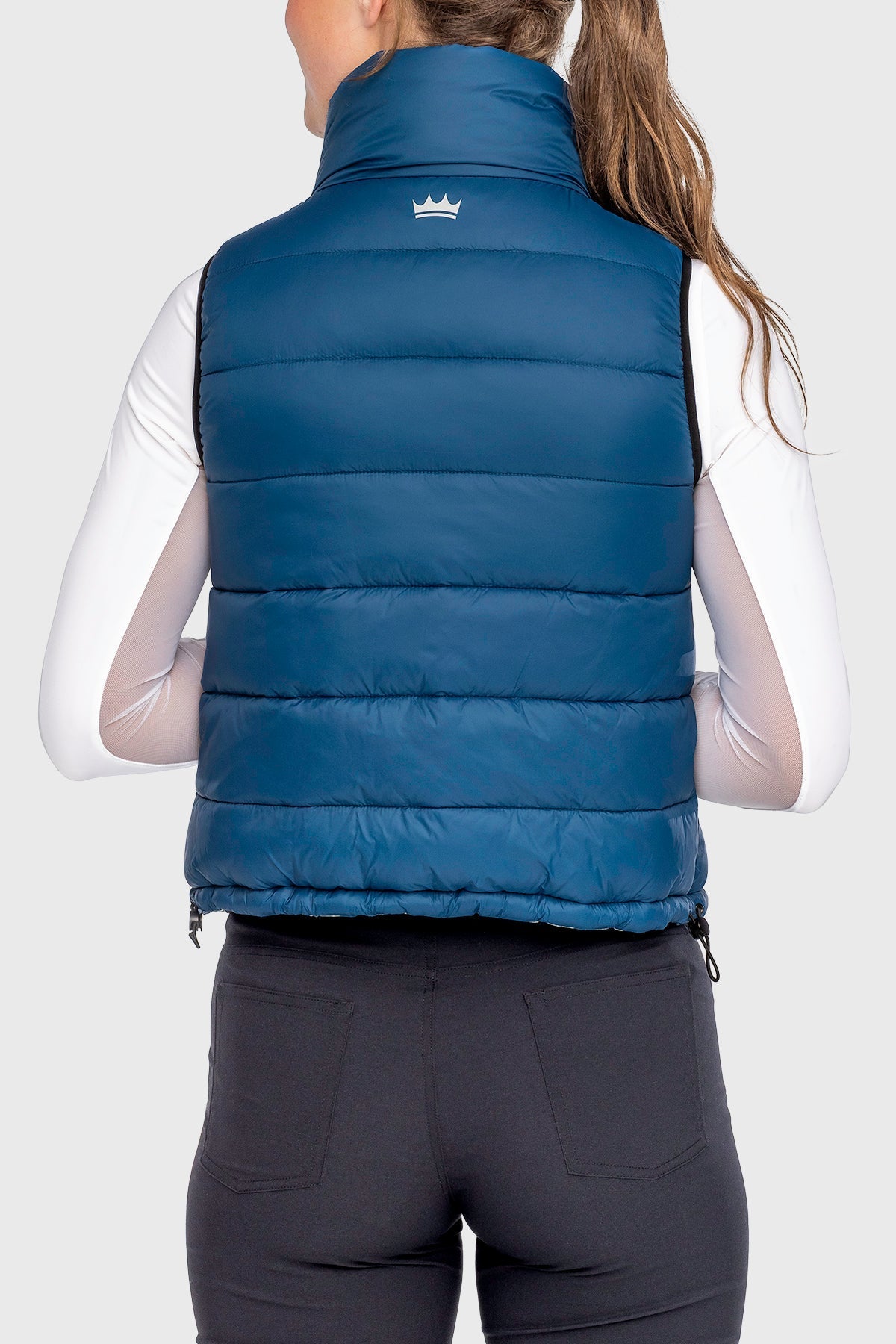 Kastel Denmark Sailor Blue French Tulip Reversible Puffer Vest w/Sailor Blue Reverse - Kastel Denmark - Equiluxe Tack