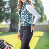 Kastel Denmark Sailor Blue French Tulip Reversible Puffer Vest w/Sailor Blue Reverse - Kastel Denmark - Equiluxe Tack