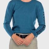 Kastel Denmark Sailor Blue with Black "Equestrian" Crewneck Sweater - Kastel Denmark - Equiluxe Tack