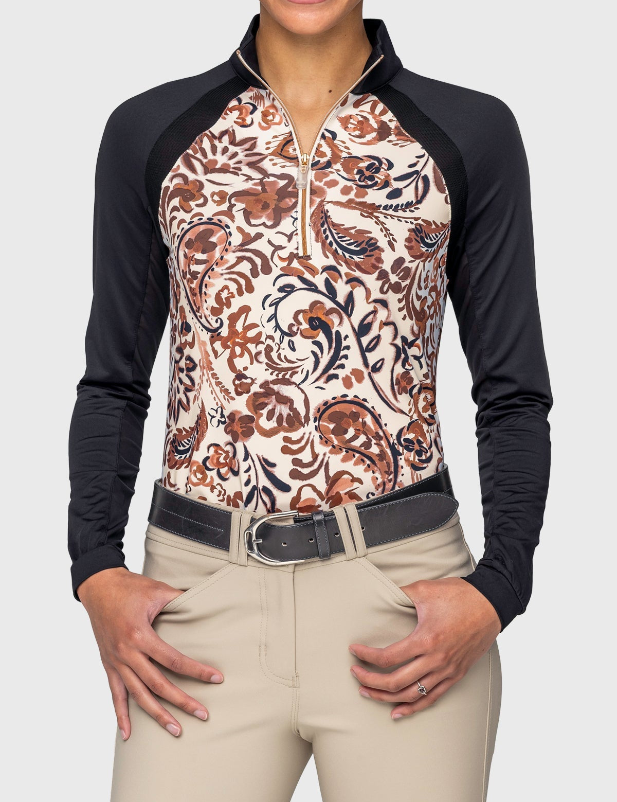 Kastel Denmark Sienna Ikat Performance Raglan Long Sleeve 1/4 Zip Sun Shirt - Kastel Denmark - Equiluxe Tack
