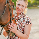 Kastel Denmark Sienna Ikat W/ Rose Gold Cap Sleeve 1/4 Zip Sun Shirt - Kastel Denmark - Equiluxe Tack