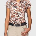 Kastel Denmark Sienna Ikat W/ Rose Gold Cap Sleeve 1/4 Zip Sun Shirt - Kastel Denmark - Equiluxe Tack