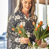 Kastel Denmark Slate Garden Rose Long Sleeve 1/4 Zip Sun Shirt - Kastel Denmark - Equiluxe Tack