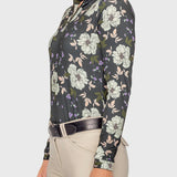 Kastel Denmark Slate Garden Rose Long Sleeve 1/4 Zip Sun Shirt - Kastel Denmark - Equiluxe Tack