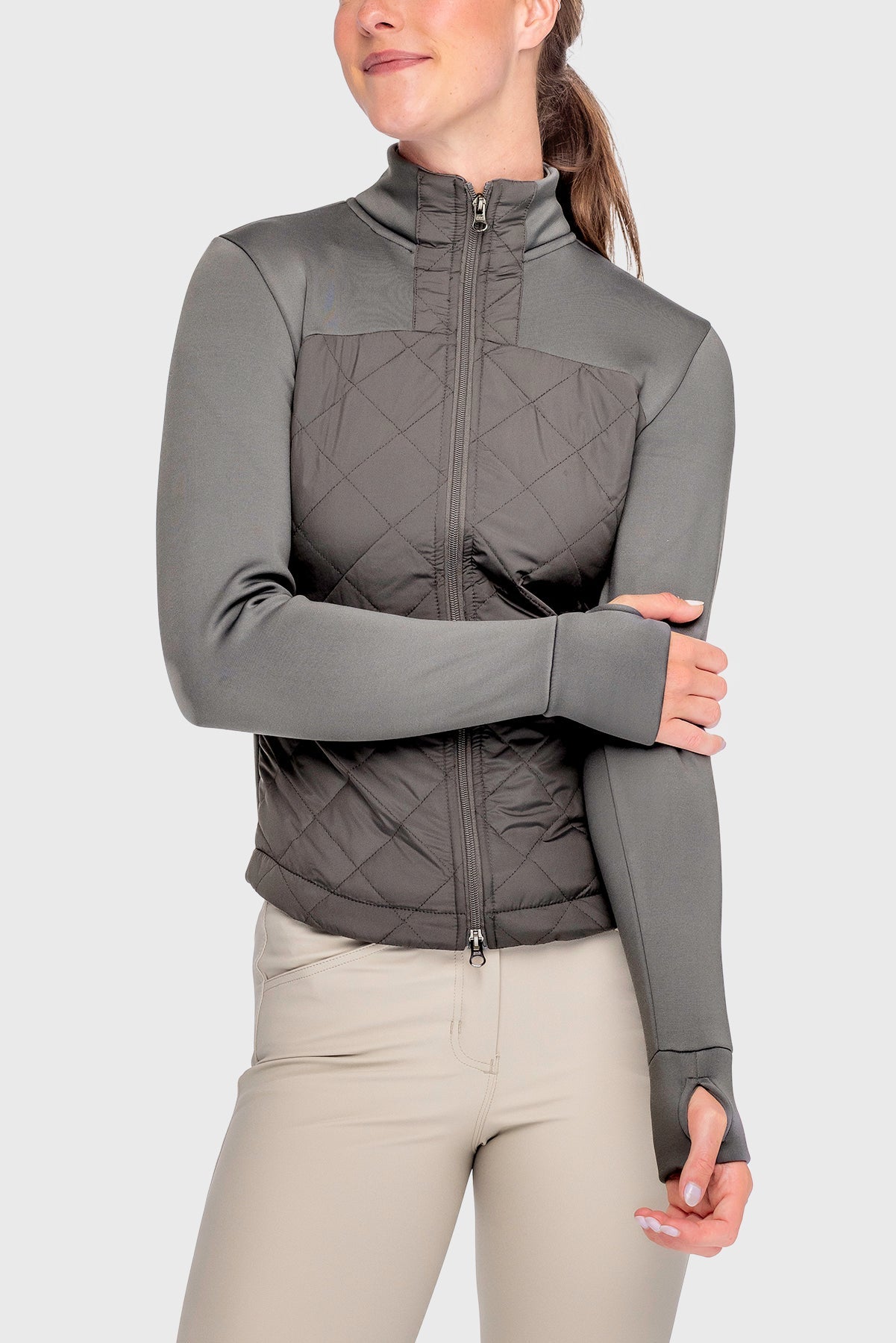 Kastel Denmark Slate Quilted Full Zip Jacket - Kastel Denmark - Equiluxe Tack