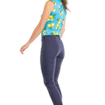 Kastel Denmark Sleeveless Ruched Back Tank Azure Lemons 1/4 Zip - Kastel Denmark - Equiluxe Tack