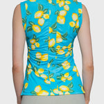 Kastel Denmark Sleeveless Ruched Back Tank Azure Lemons 1/4 Zip - Kastel Denmark - Equiluxe Tack