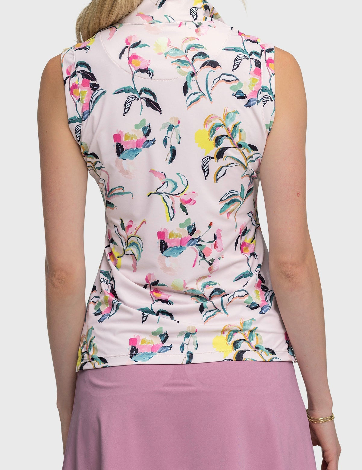 Kastel Denmark Sleeveless Tank Coral Garden Blooms 1/4 Zip - Kastel Denmark - Equiluxe Tack