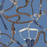 Kastel Denmark Tahoe Blue Belts Long Sleeve Crewneck Sun Shirt - Kastel Denmark - Equiluxe Tack