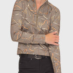 Kastel Denmark Taupe Belt ½ Zip Scuba Pullover - Kastel Denmark - Equiluxe Tack