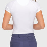 Kastel Denmark White Cap Sleeve 1/4 Zip Sun Shirt - Kastel Denmark - Equiluxe Tack