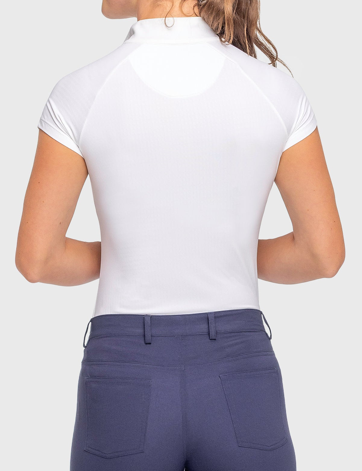 Kastel Denmark White Cap Sleeve 1/4 Zip Sun Shirt - Kastel Denmark - Equiluxe Tack