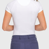 Kastel Denmark White Cap Sleeve 1/4 Zip Sun Shirt - Kastel Denmark - Equiluxe Tack