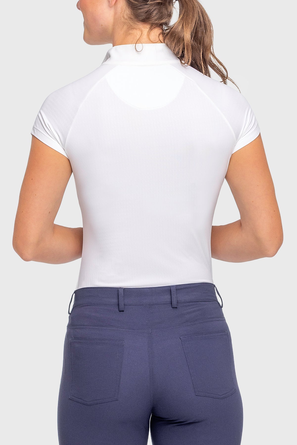 Kastel Denmark White Cap Sleeve 1/4 Zip Sun Shirt - Kastel Denmark - Equiluxe Tack