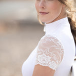 Kastel Denmark White Galloon Lace Short Sleeve Sun Shirt - Kastel Denmark - Equiluxe Tack