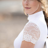 Kastel Denmark White Galloon Lace Short Sleeve Sun Shirt - Kastel Denmark - Equiluxe Tack