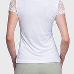 Kastel Denmark White Galloon Lace Short Sleeve Sun Shirt - Kastel Denmark - Equiluxe Tack