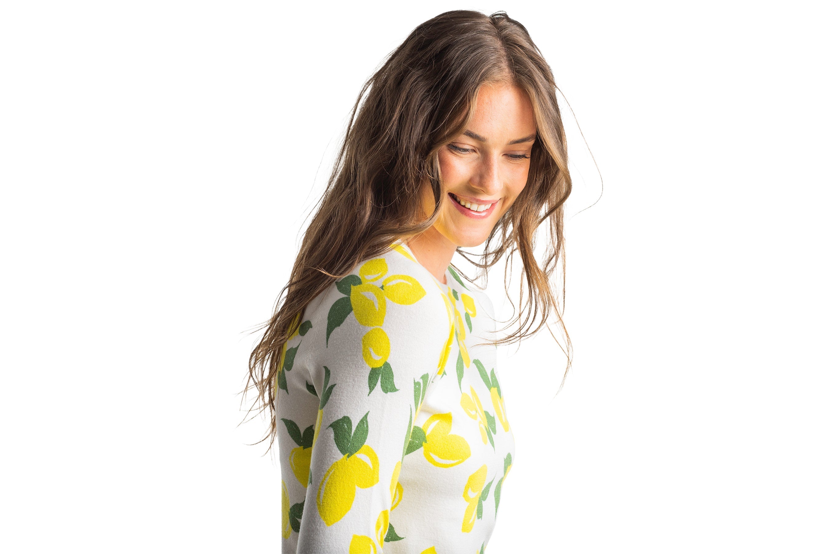 Kastel Denmark White Lemons Long Sleeve Crewneck Sweater - Kastel Denmark - Equiluxe Tack