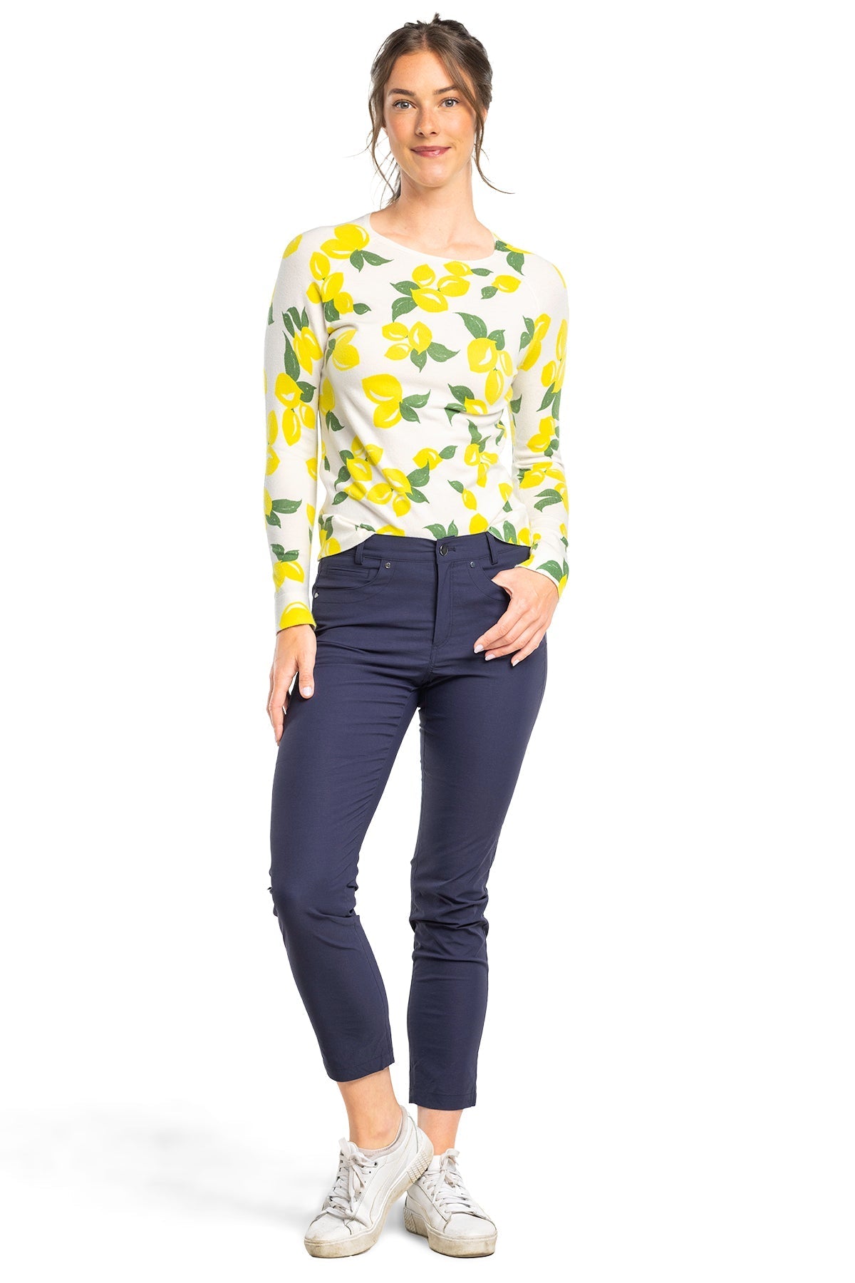 Kastel Denmark White Lemons Long Sleeve Crewneck Sweater - Kastel Denmark - Equiluxe Tack