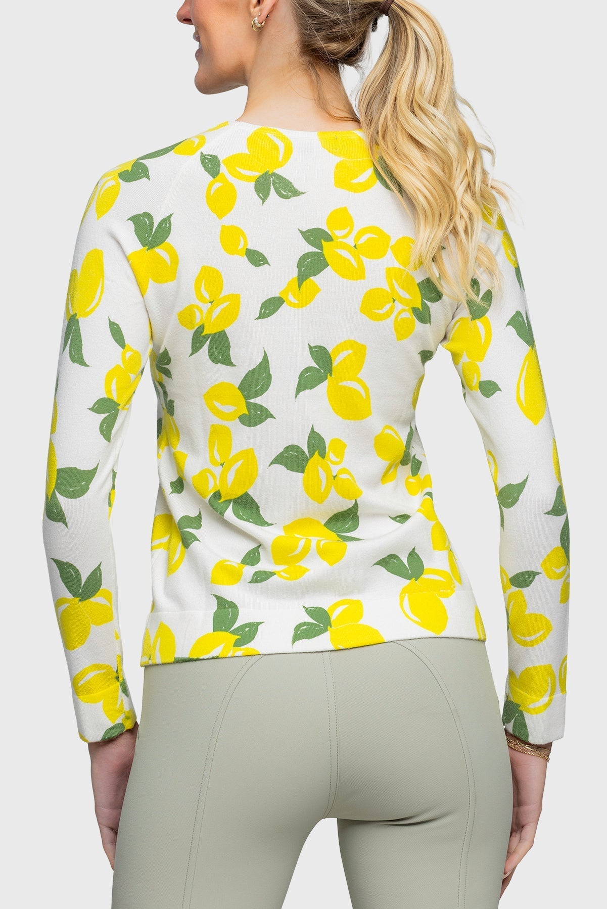 Kastel Denmark White Lemons Long Sleeve Crewneck Sweater - Kastel Denmark - Equiluxe Tack