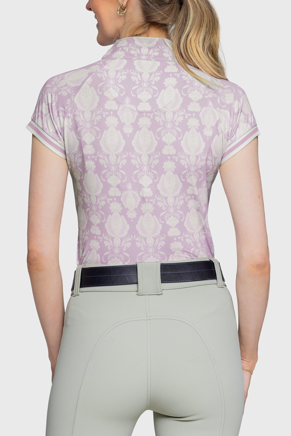 Kastel Denmark Wisteria Paris Hotel Cap Sleeve 1/4 Zip Sun Shirt With Trim - Kastel Denmark - Equiluxe Tack