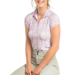 Kastel Denmark Wisteria Paris Hotel Cap Sleeve 1/4 Zip Sun Shirt With Trim - Kastel Denmark - Equiluxe Tack