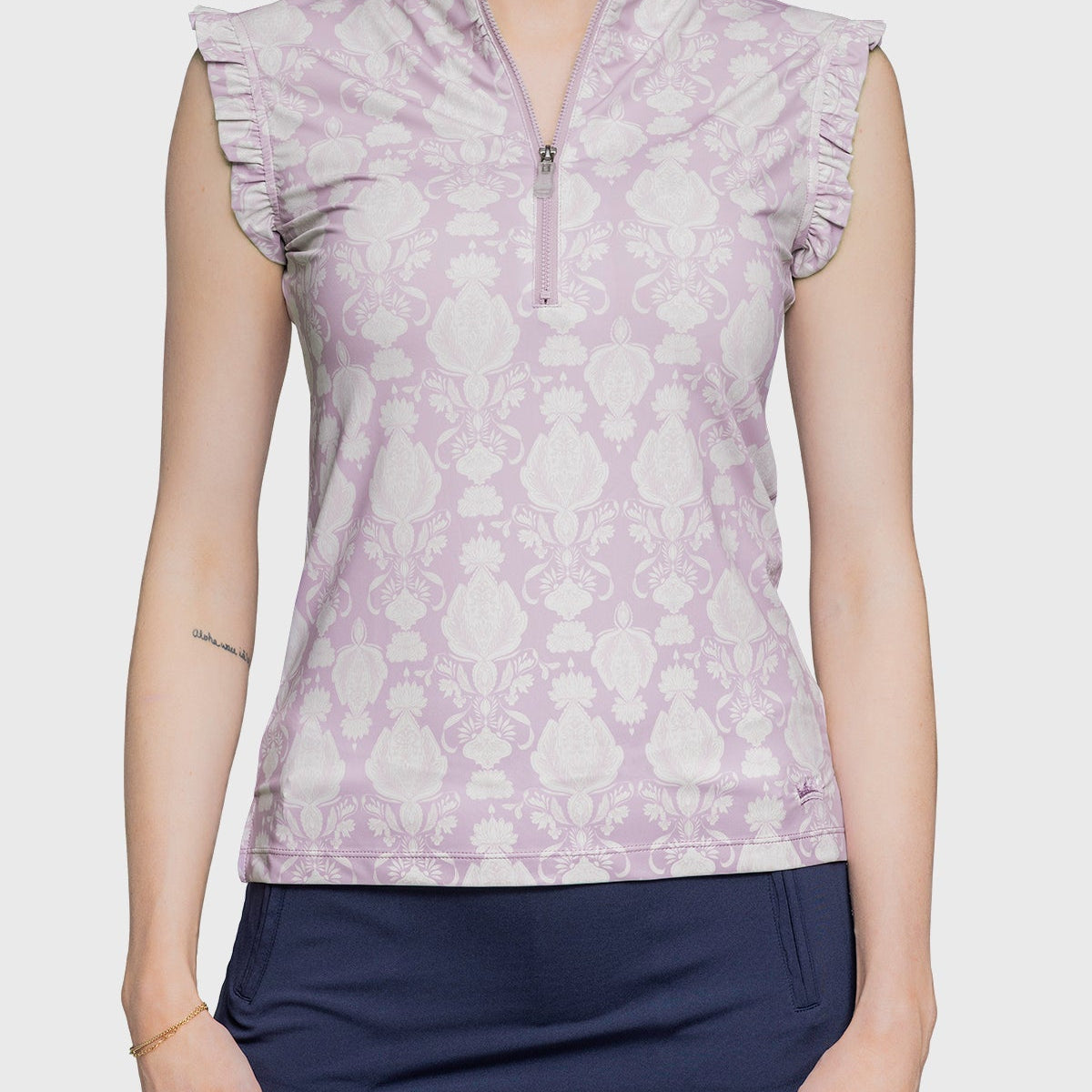 Kastel Denmark Wisteria Paris Hotel Ruffle Tank Sleeveless 1/4 Zip Sun Top - Kastel Denmark - Equiluxe Tack