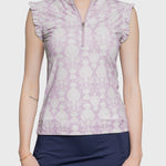 Kastel Denmark Wisteria Paris Hotel Ruffle Tank Sleeveless 1/4 Zip Sun Top - Kastel Denmark - Equiluxe Tack