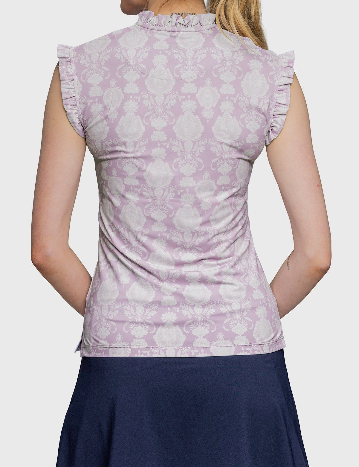 Kastel Denmark Wisteria Paris Hotel Ruffle Tank Sleeveless 1/4 Zip Sun Top - Kastel Denmark - Equiluxe Tack