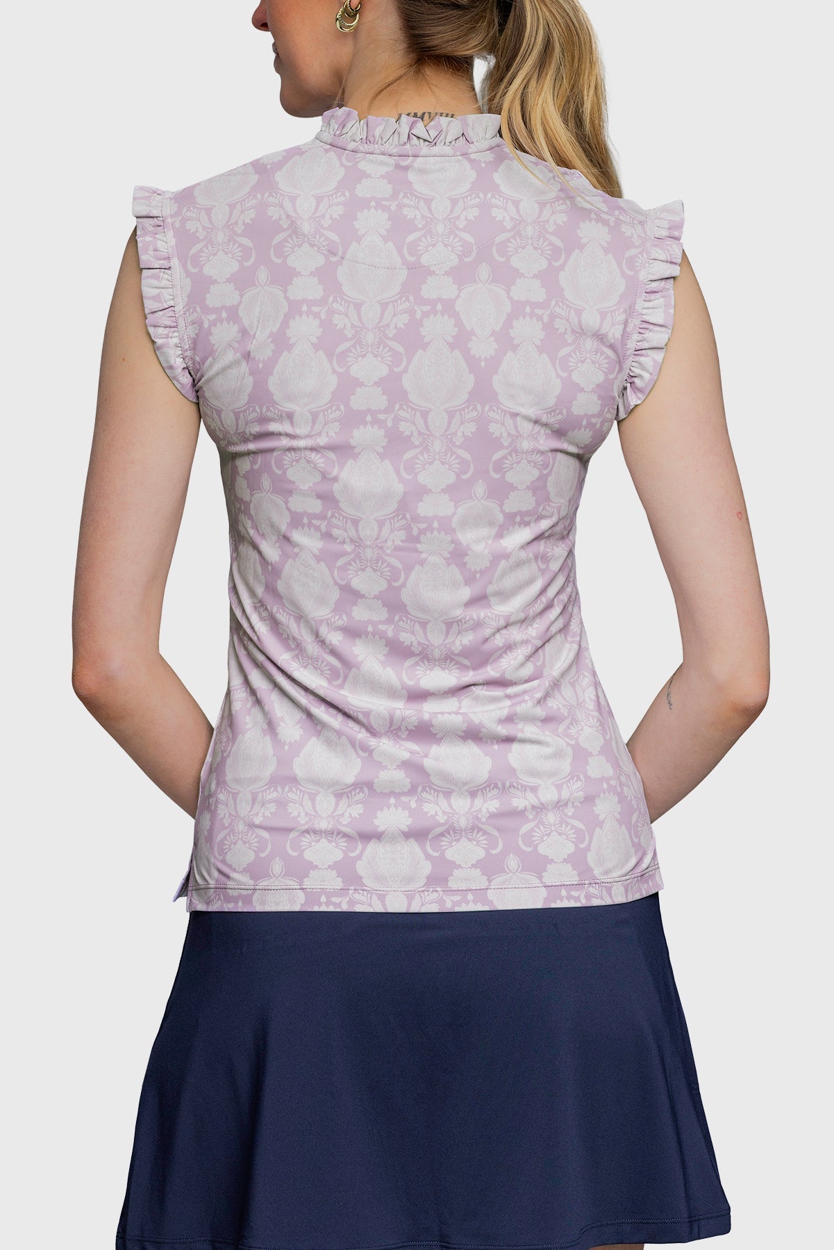 Kastel Denmark Wisteria Paris Hotel Ruffle Tank Sleeveless 1/4 Zip Sun Top - Kastel Denmark - Equiluxe Tack