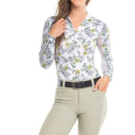 Kastel Denmark Yellow Wild Poppies Long Sleeve 1/4 Zip Sun Shirt With Trim - Kastel Denmark - Equiluxe Tack