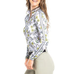 Kastel Denmark Yellow Wild Poppies Long Sleeve 1/4 Zip Sun Shirt With Trim - Kastel Denmark - Equiluxe Tack