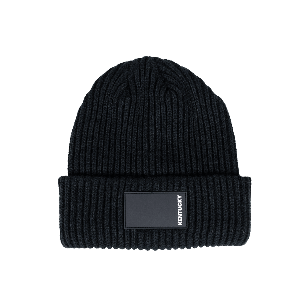 Kentucky Horsewear Beanie Rubber Logo - Black - Kentucky Horsewear - Equiluxe Tack