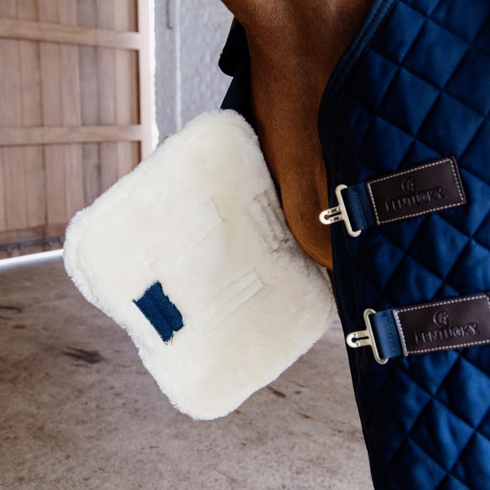 Kentucky Horsewear Chest Expander Quilted With Sheepskin 2 Buckles - Equiluxe Tack
