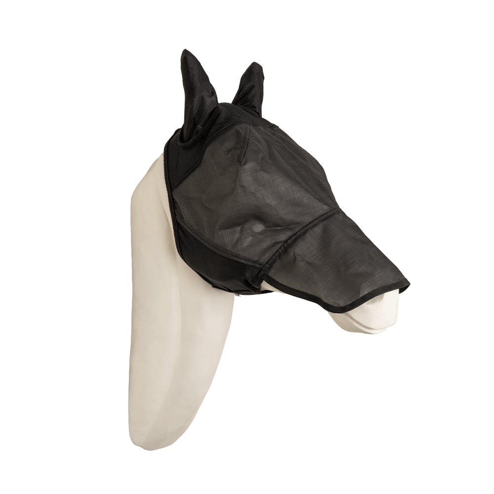 Kentucky Horsewear Fly Mask Pro Strong with Ears & Nose Black - Equiluxe Tack