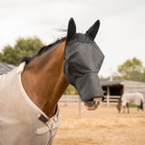 Kentucky Horsewear Fly Mask Pro Strong with Ears & Nose Black - Equiluxe Tack