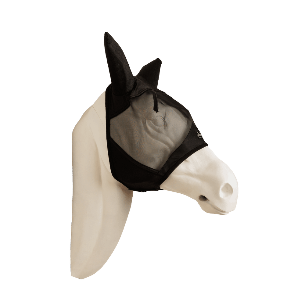 Kentucky Horsewear Fly Mask with Ears Soundless Black - Equiluxe Tack