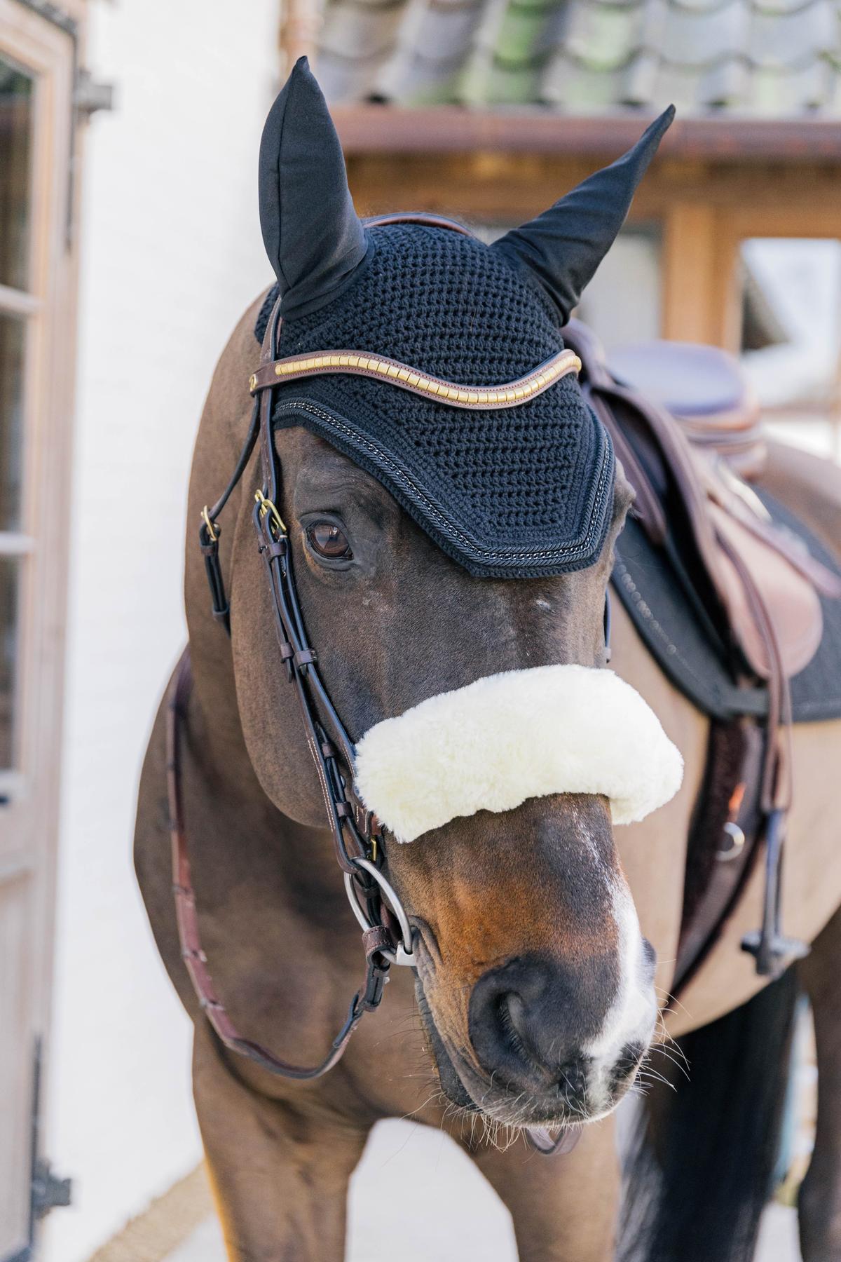 Kentucky Horsewear Fly Veil Wellington Metal Chain - Black - Kentucky Horsewear - Equiluxe Tack