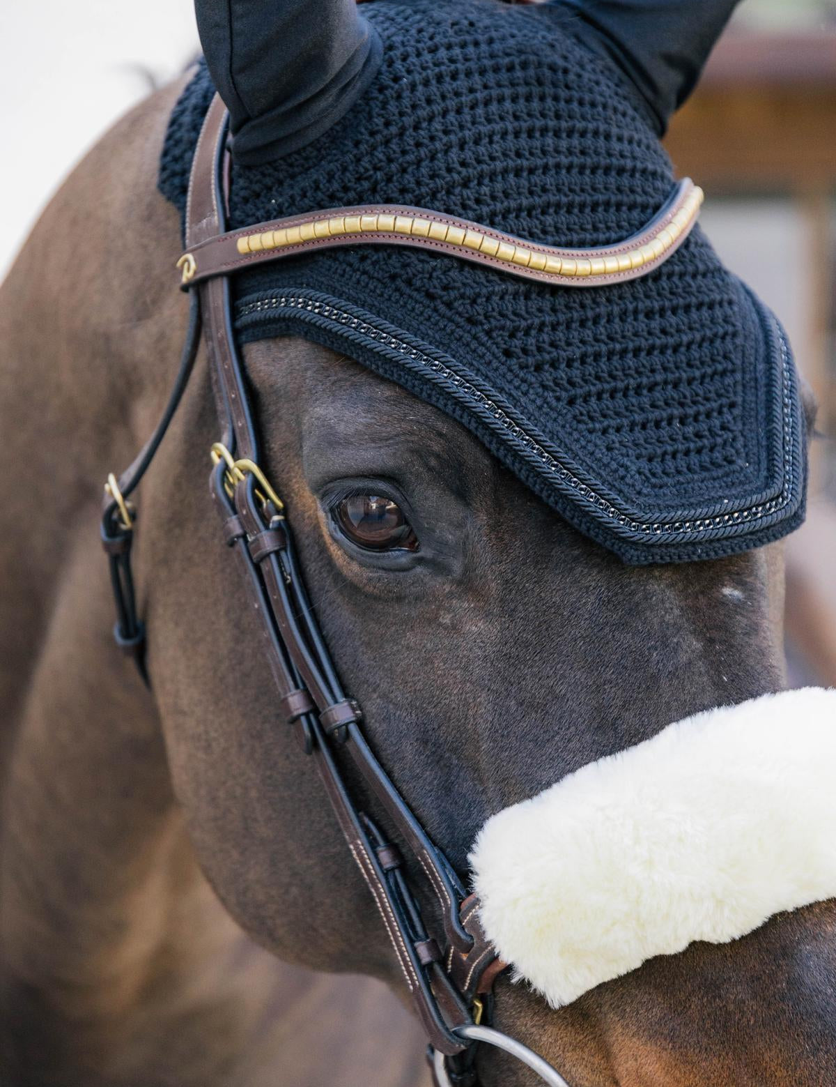 Kentucky Horsewear Fly Veil Wellington Metal Chain - Black - Kentucky Horsewear - Equiluxe Tack