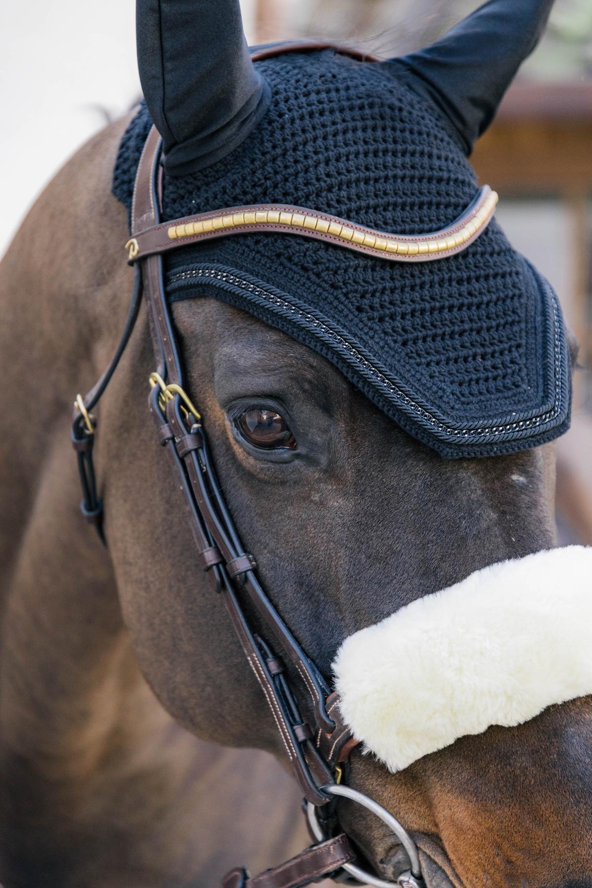 Kentucky Horsewear Fly Veil Wellington Metal Chain - Black - Kentucky Horsewear - Equiluxe Tack