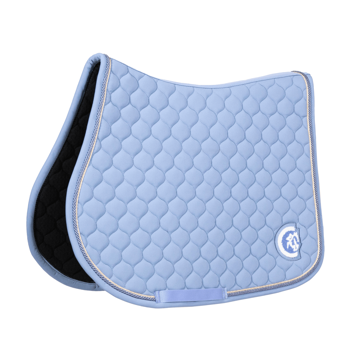 Kentucky Horsewear Saddle Pad 3D Logo Onion Quilt Jumping - Light Blue - Kentucky Horsewear - Equiluxe Tack