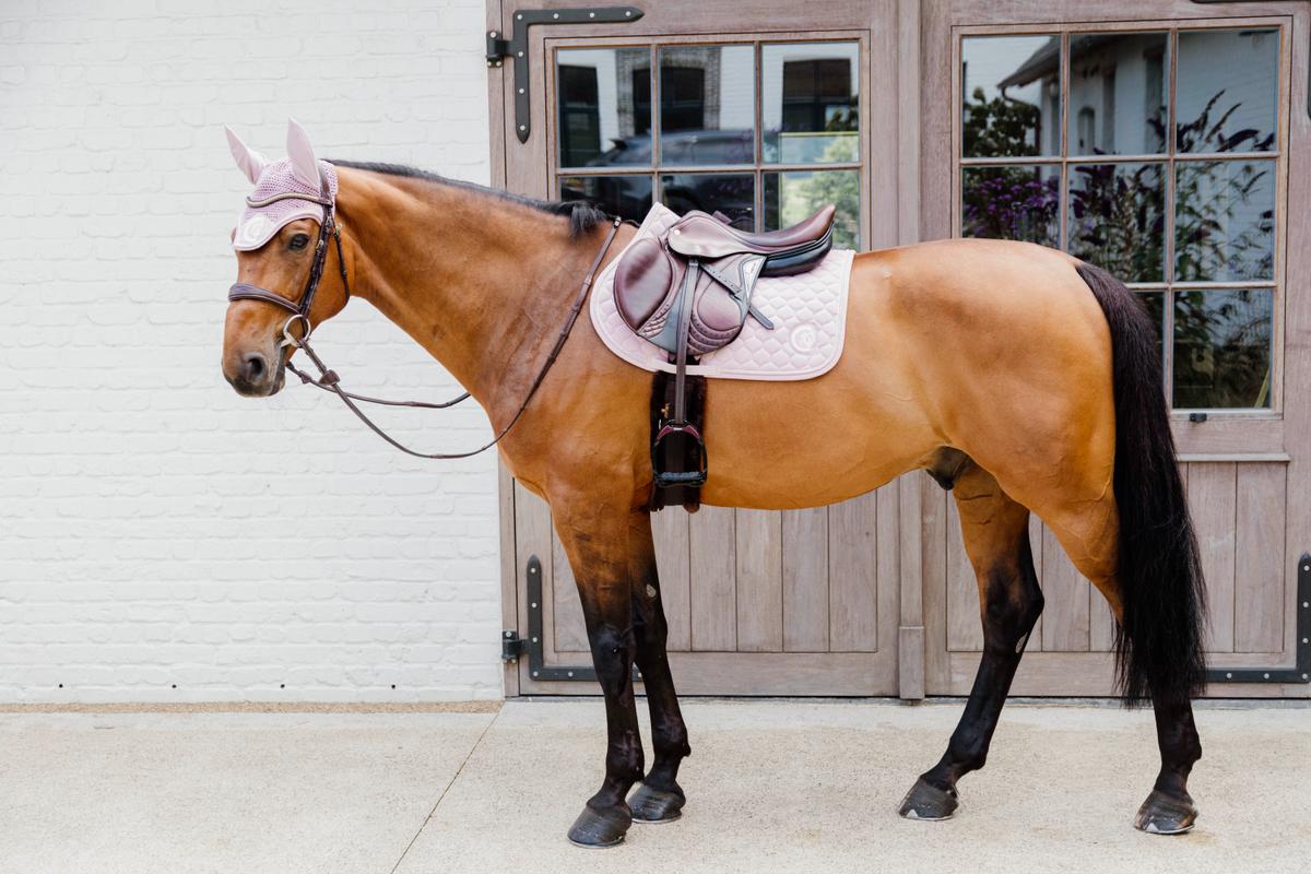 Kentucky Horsewear Saddle Pad 3D Logo Onion Quilt Jumping - Light Pink - Kentucky Horsewear - Equiluxe Tack