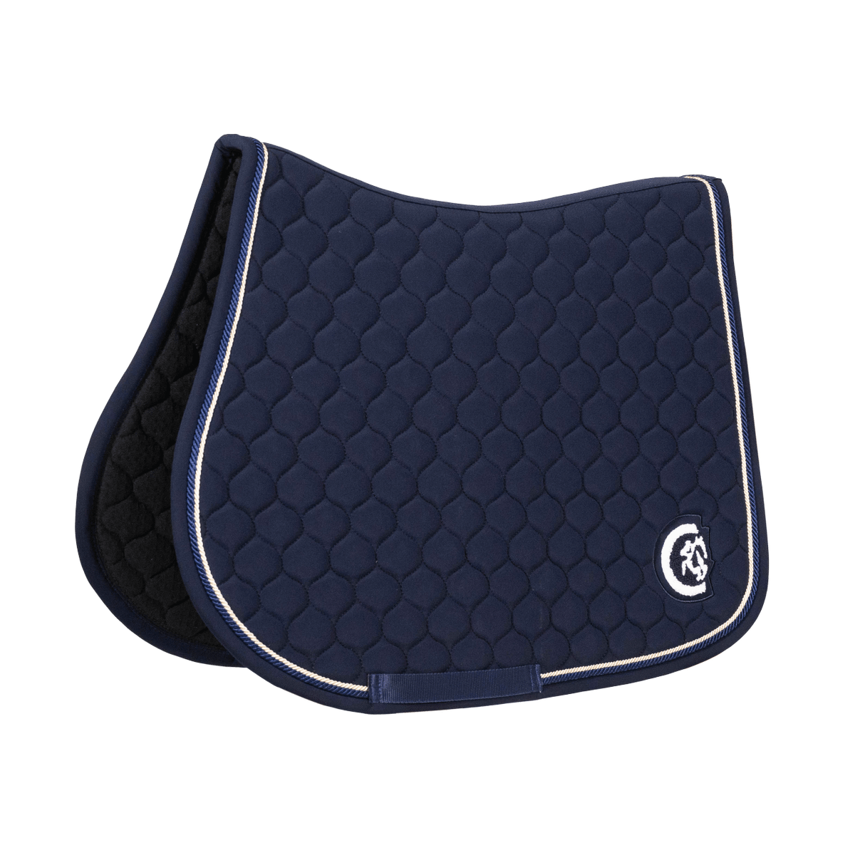 Kentucky Horsewear Saddle Pad 3D Logo Onion Quilt Jumping - Navy - Kentucky Horsewear - Equiluxe Tack