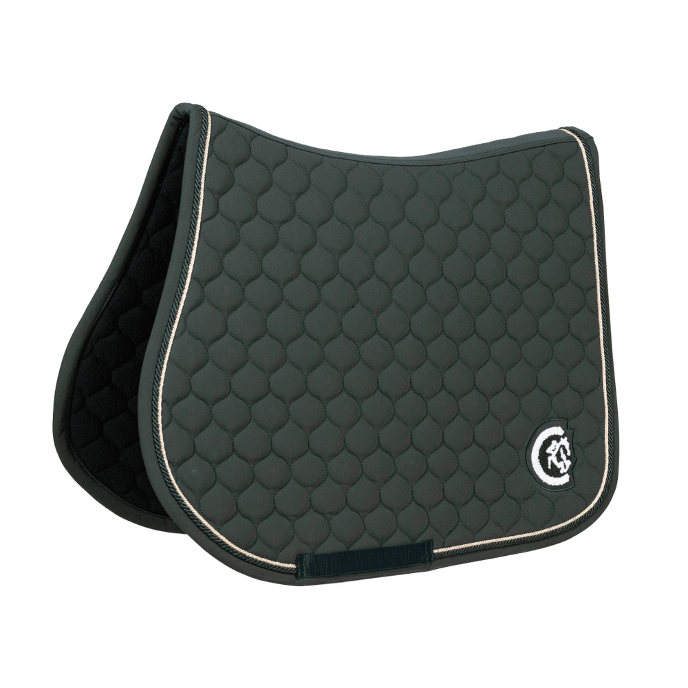 Kentucky Horsewear Saddle Pad 3D Logo Onion Quilt Jumping - Pine Green - Kentucky Horsewear - Equiluxe Tack