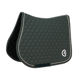 Kentucky Horsewear Saddle Pad 3D Logo Onion Quilt Jumping - Pine Green - Kentucky Horsewear - Equiluxe Tack