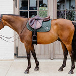 Kentucky Horsewear Saddle Pad 3D Logo Onion Quilt Jumping - Pine Green - Kentucky Horsewear - Equiluxe Tack